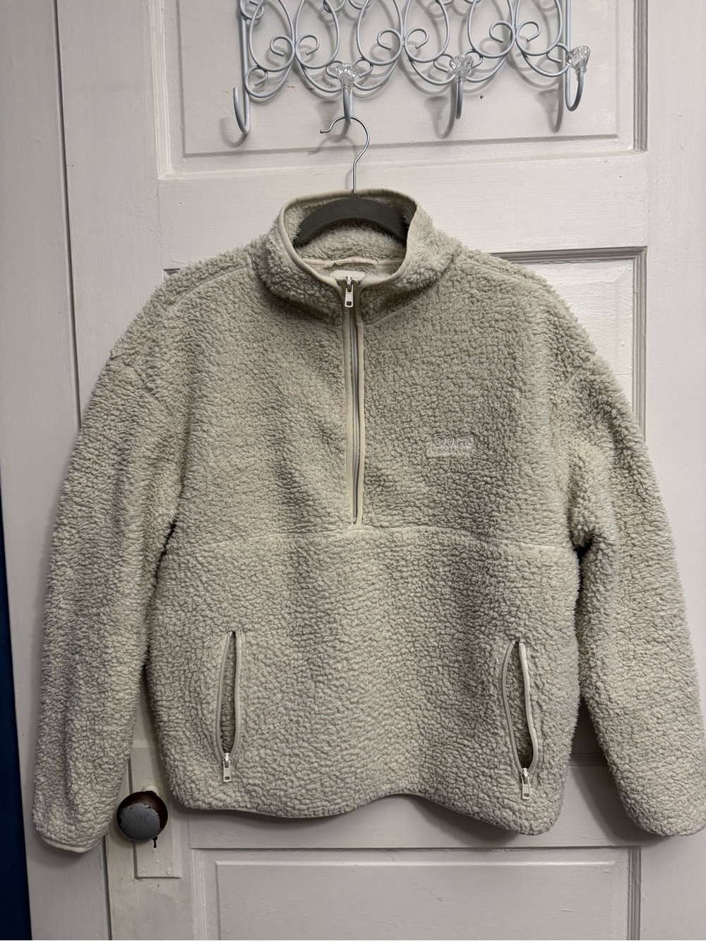 SKIMS Off-White Teddy Pullover Sweater Size M